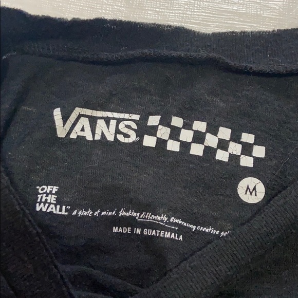 ❤️Vans Distressed Sheer Short Sleeve Top Medium - Picture 3 of 5
